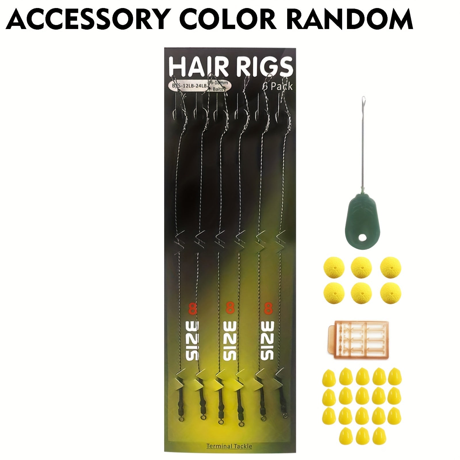 6pcs Carp Fishing Hair Rigs 26 Pcs Carp Accessories Bundle