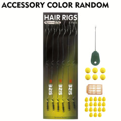 6pcs Carp Fishing Hair Rigs 26 Pcs Carp Accessories Bundle