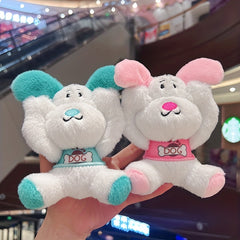 Face Puppy Key Chain Plush Toy Doll Mini Bag Pendant