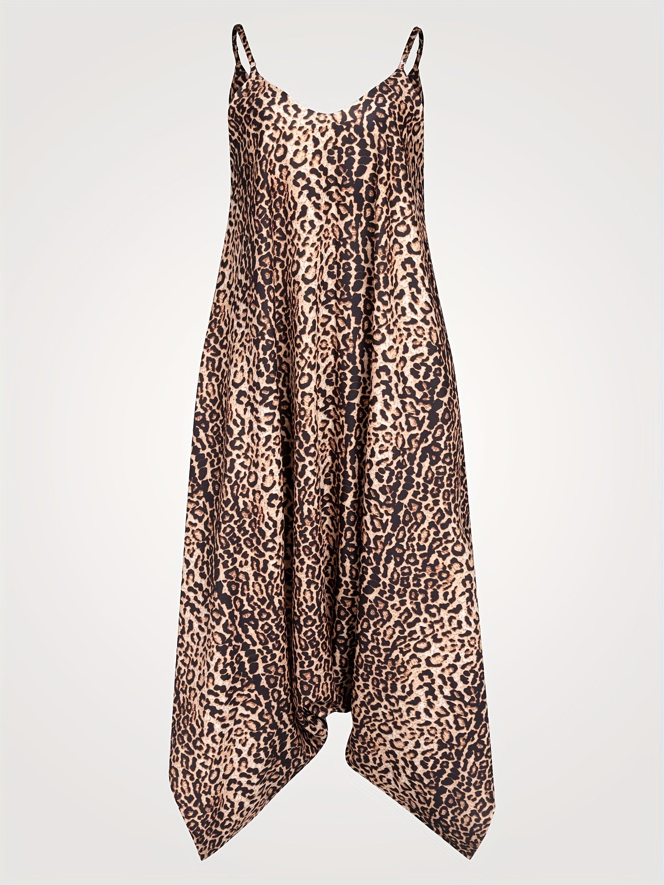 Leopard Print Cami Jumpsuit Sleeveless Boho Summer Style