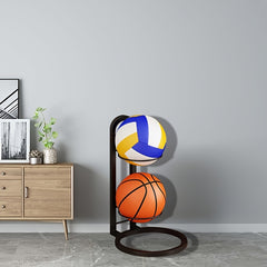 2 layer Basketball Storage Rack Ball Display Holder