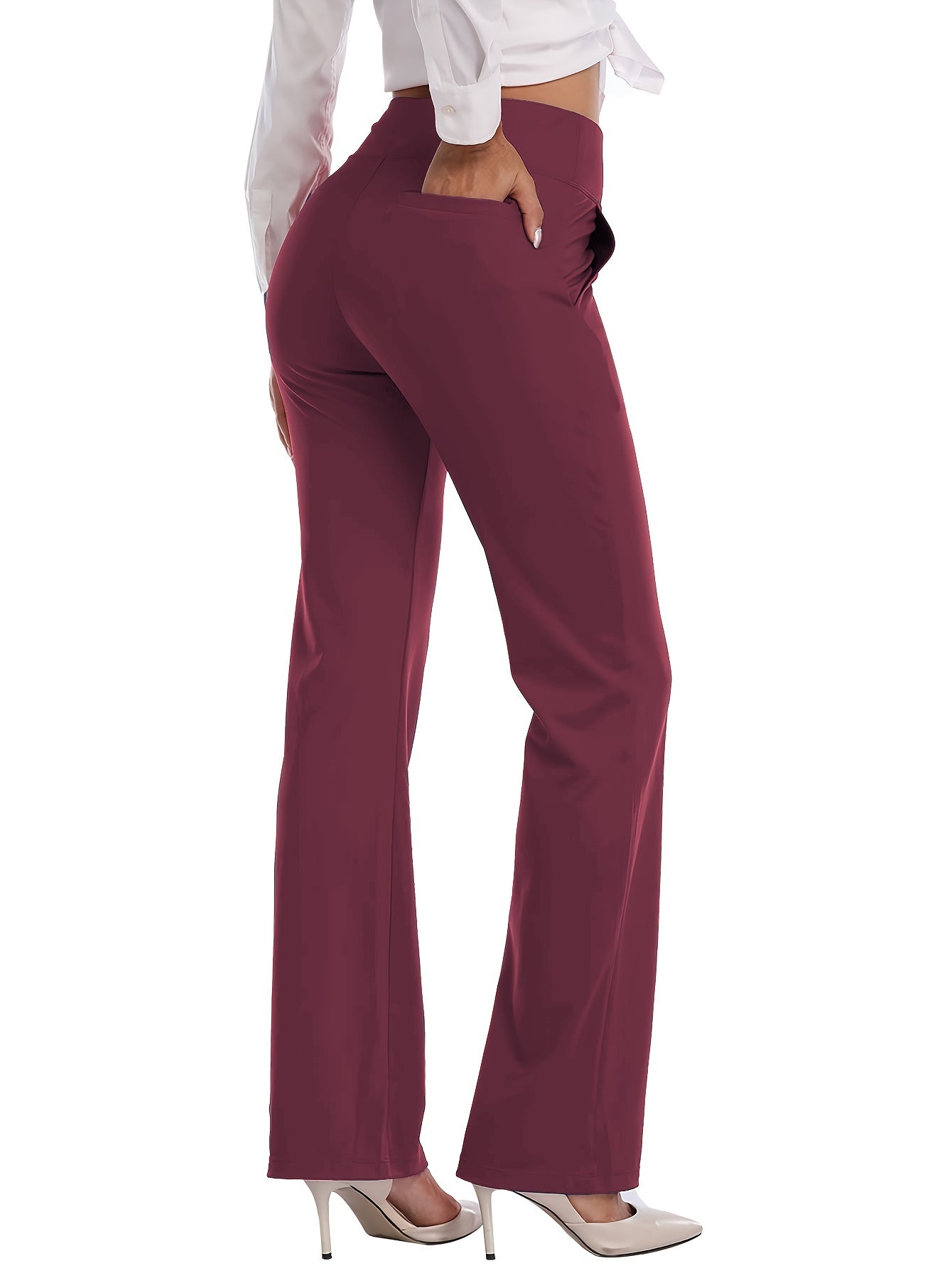 High Waist Flared Trousers Sports Fitness Yoga Running Trousers