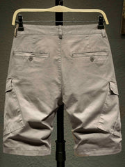 Men's Casual Cargo Shorts with Button Pockets