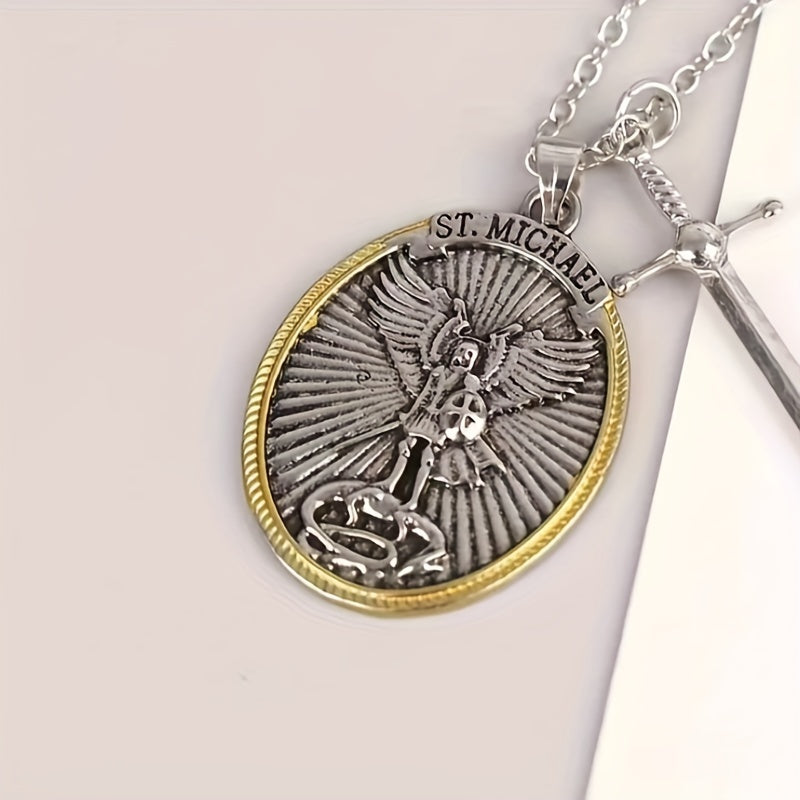 St. Michael Archangel Pendant Necklace Amulet Jewelry