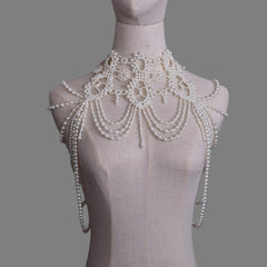 Handcrafted Beaded Shoulder Chain Bridal Shawl Wrap Body Chain