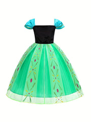 Anime Movie Character Cosplay Costume Girl s Velvet Mesh Dress