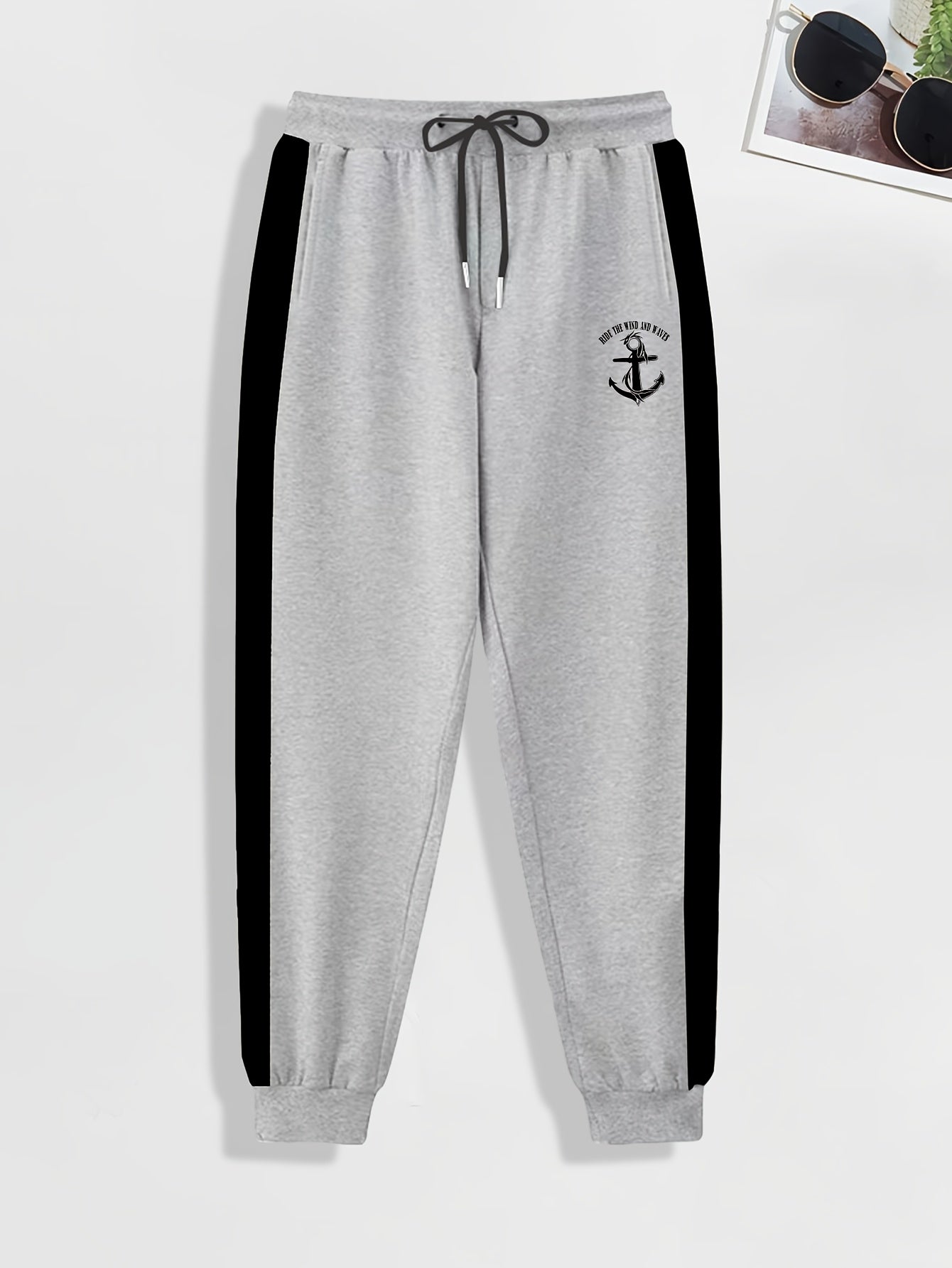 Anchor Pattern Men's Pants Stretch Trousers