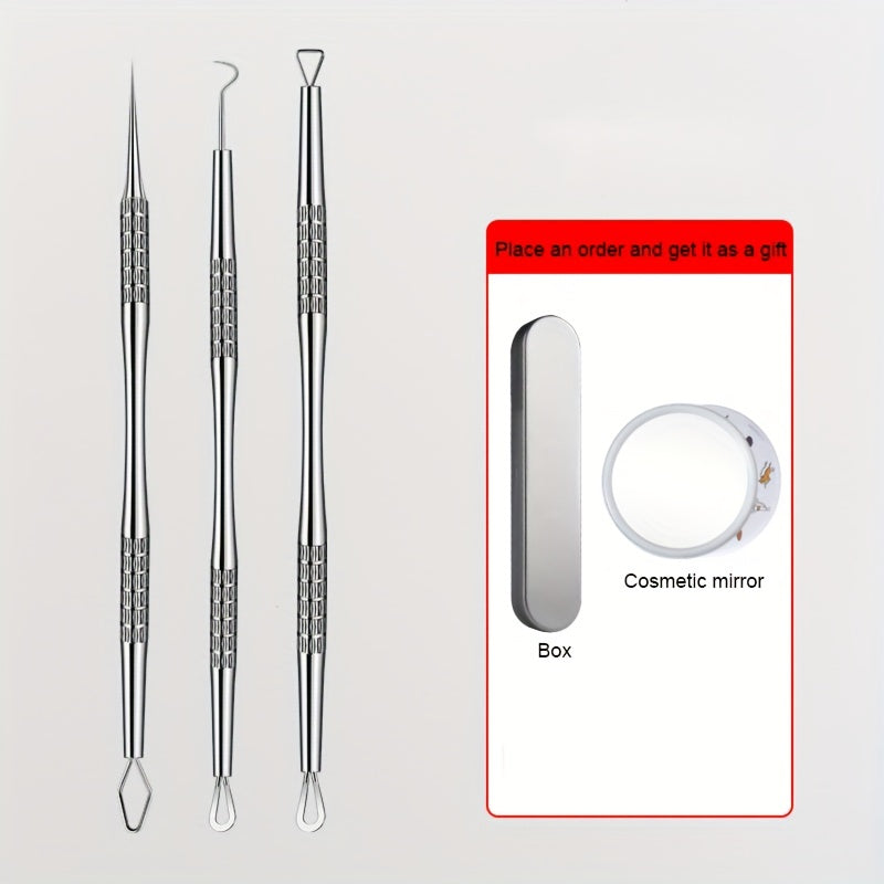 3-Piece Blackhead Remover Tweezers Set