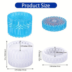 Silicone Candle Jar with Lid Mold DIY Succulent Flower Pot Plaster Epoxy Resin