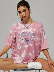 Women's Tie Dye Graphic Tee Loose Sports T shirt