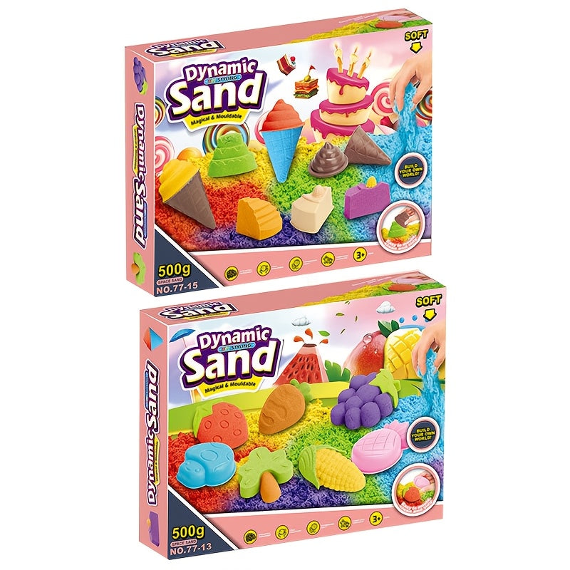 Interactive Space Sand Magic Box Sandplay Set with Beach Toys