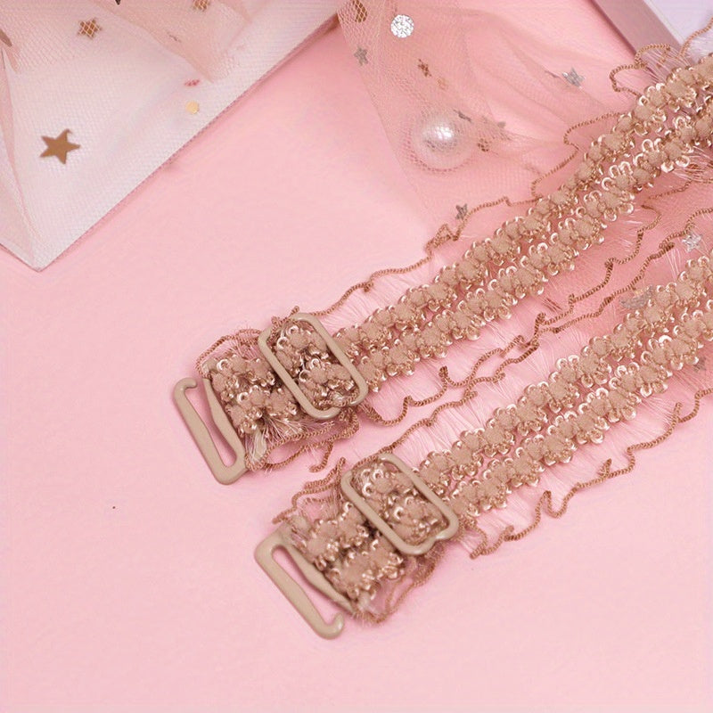 Adjustable Lace Mesh Shoulder Straps for Underwear