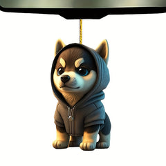 6pcs Cartoon & Puppy Christmas Pendant Car Accessories & Home Decoration