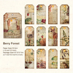 24pcs Vintage Plant Bookmarks with Tassel