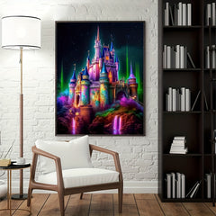 Castle Landscape Canvas Painting Poster for Home Wall Decor