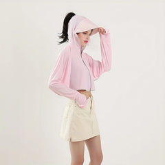 Ponytail Sunsuit Hoodie Outdoor Sunscreen Shawl Hooded Women UV Protection
