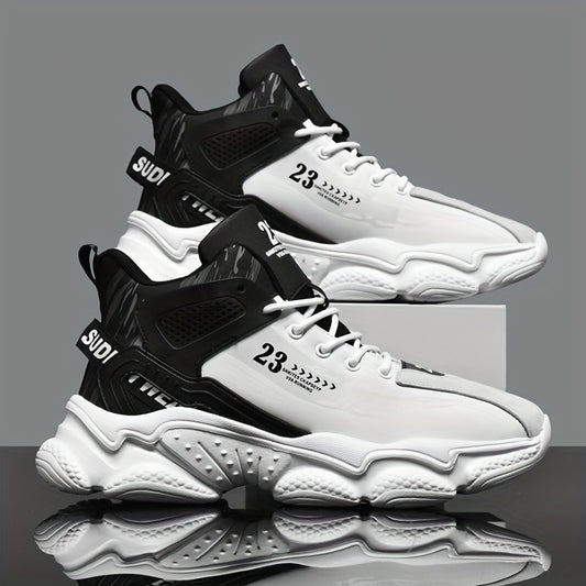 Men's High Top Basketball Shoes Non Slip Lace Up Sneakers