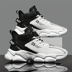 Men's High Top Basketball Shoes Non Slip Lace Up Sneakers