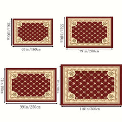 Geometric Absorbent Non Slip Rugs Rustic Carpet Living Room Bedroom Bedside