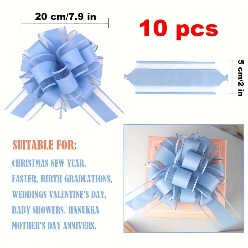 10pcs Large Gift Wrapping Bows for Christmas Party Birthday Wedding