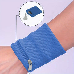Multifunctional Wrist Protector for Sports Running Fitness with Zipper Pocket
