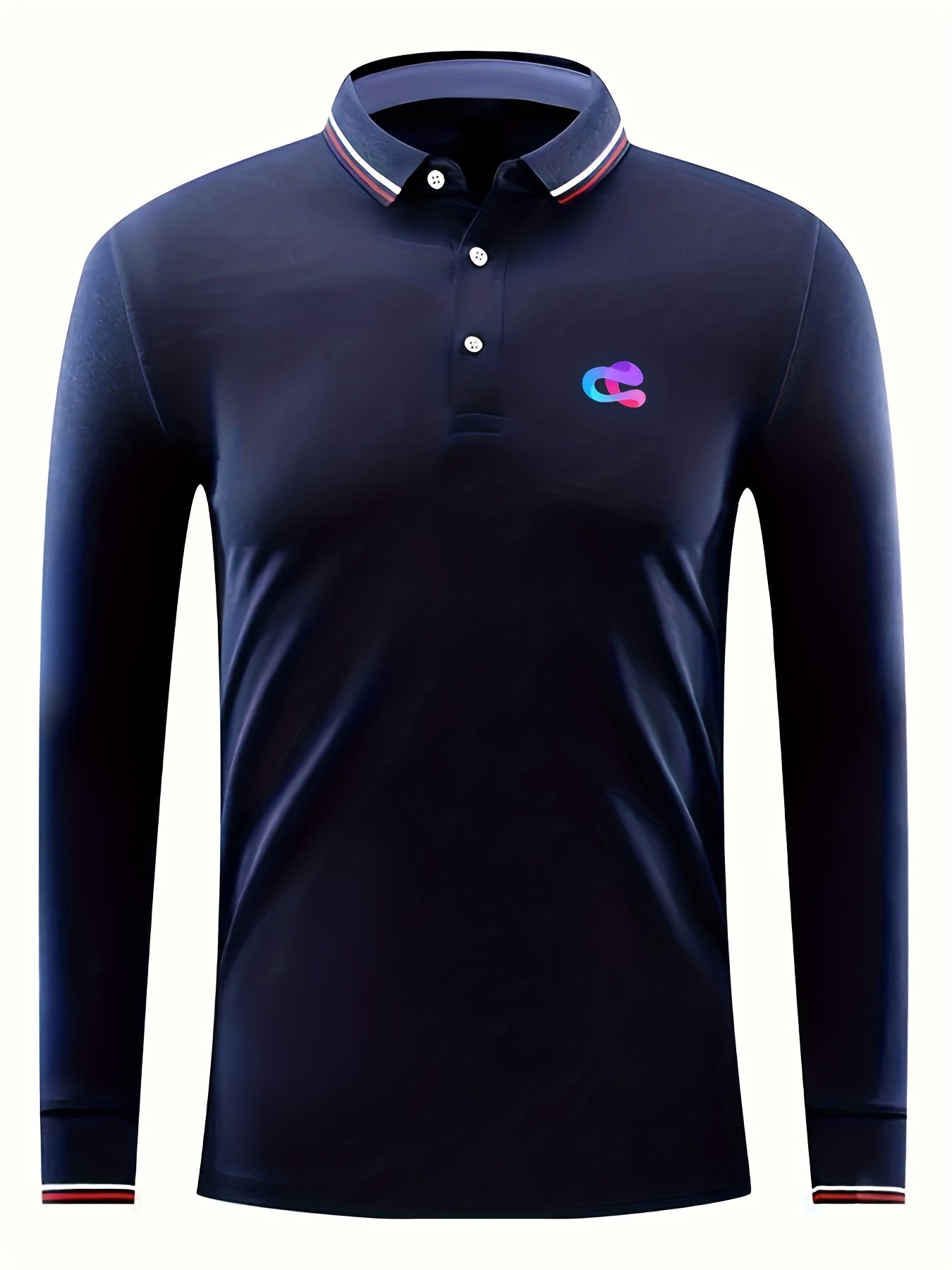 Vintage Polo Shirt Casual Stretch Lapel Button Up Men's Clothing