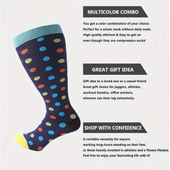 4 Copper Compression Socks 20-30 mmHg for Women & Men Circulation Support