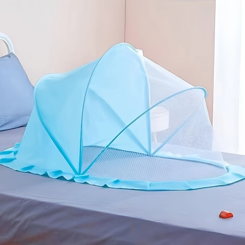 Foldable Kids Mosquito Net Light Full Coverage Polyester Bed Canopy