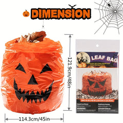 Large Halloween Pumpkin Plastic Garbage Leaf Bags Decoration Props