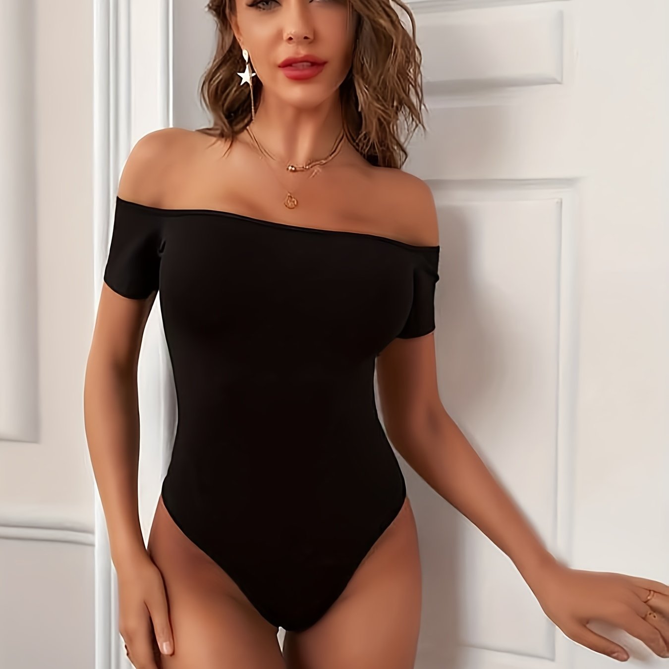 Sexy Off Shoulder Slim Bodysuit
