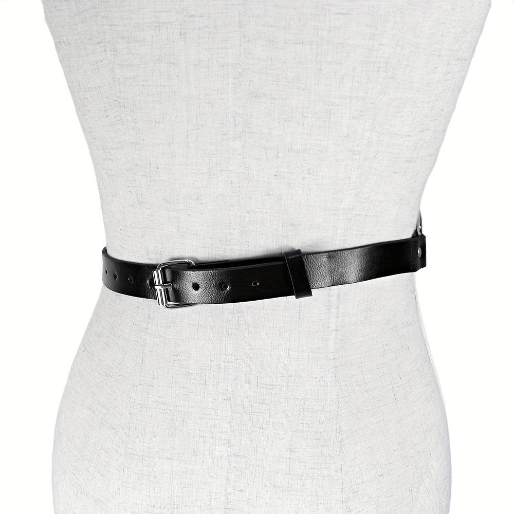 Gothic Rivet PU Belt Punk Ring Hollow Out Waistband Adjustable Body Harness
