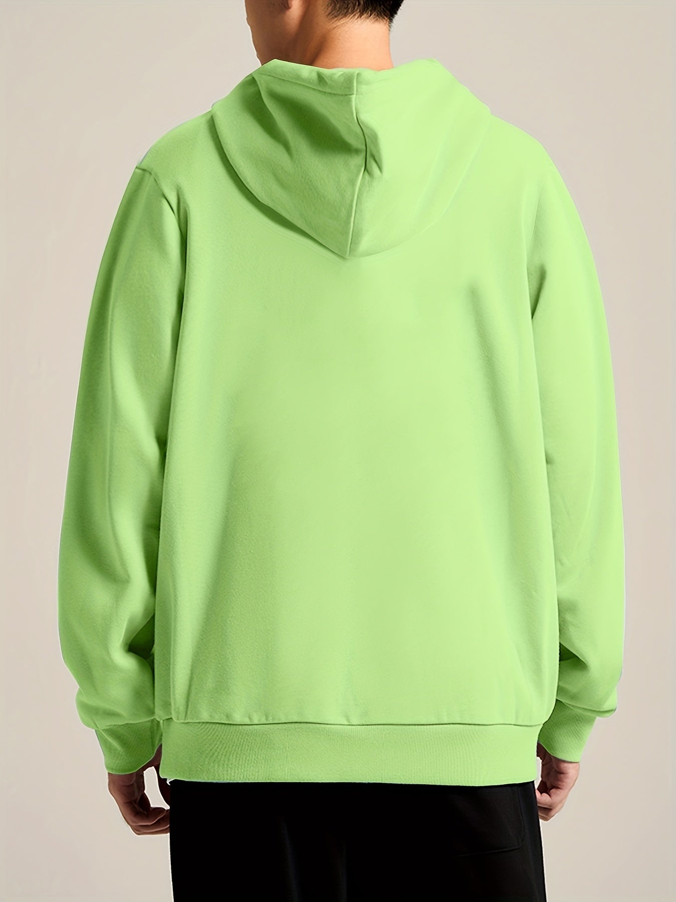 Japanese Characters & Car Print Hoodie for Men