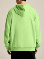 Japanese Characters & Car Print Hoodie for Men