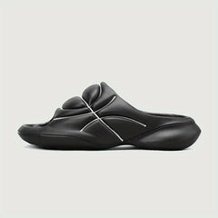 Men's Embossed Slides Casual Non Slip Slippers Open Toe Shoes