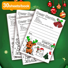 Christmas Coloring Book - Letter to Santa - Wish List - 30 Pages
