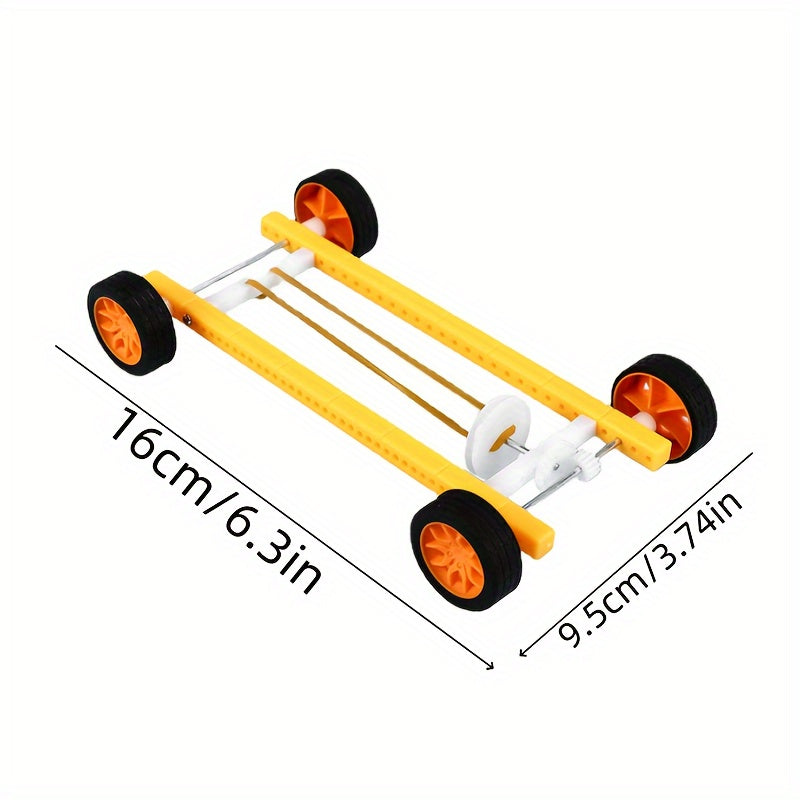 DIY Technology Small Invention Scientific Experiment Rubber Band Small Car Toy