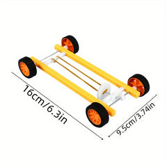DIY Technology Small Invention Scientific Experiment Rubber Band Small Car Toy