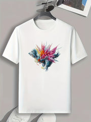 Colorful Animal Print Men's Graphic T-shirt for Summer