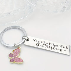 Butterfly Pet Memorial Keychain Sympathy Gift