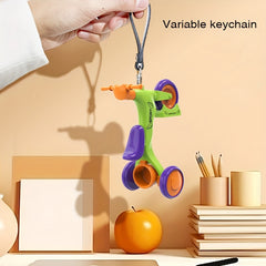 DIY Sliding Tricycle Keychain Construction Blocks Toy for Kids & Adults