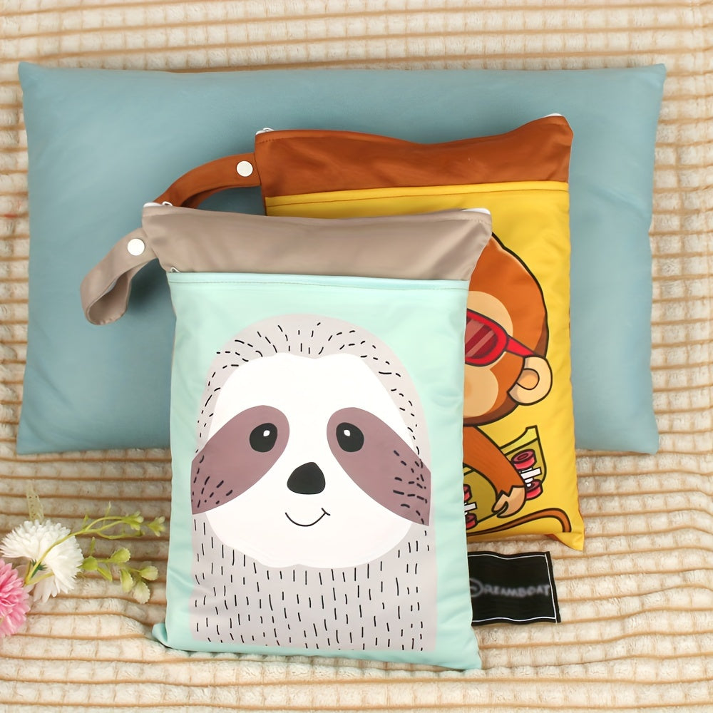 Wet Clothes Bag Diaper Nappy Animal Printed Beach Makeup Bag