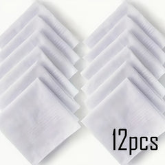 12 Pack Men's Handkerchiefs Soft Lightweight Suits Absorbent Christmas Gift