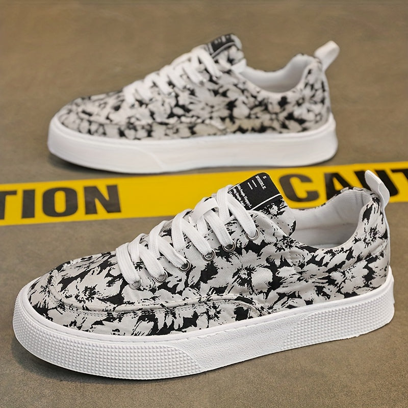 Men's Lace up Canvas Sneakers Casual Walking Shoes