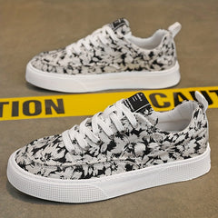 Men's Lace up Canvas Sneakers Casual Walking Shoes