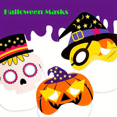 Halloween Cartoon Masks Kids Costume Party DIY Craft Masks Kids