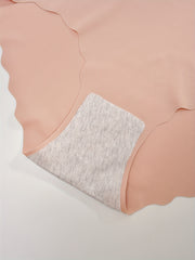 7pcs Scallop Trim Briefs Stretchy Intimates Panties Women's Lingerie