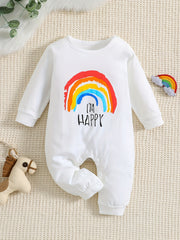 Cartoon Print Long Sleeve Baby Onesie Romper
