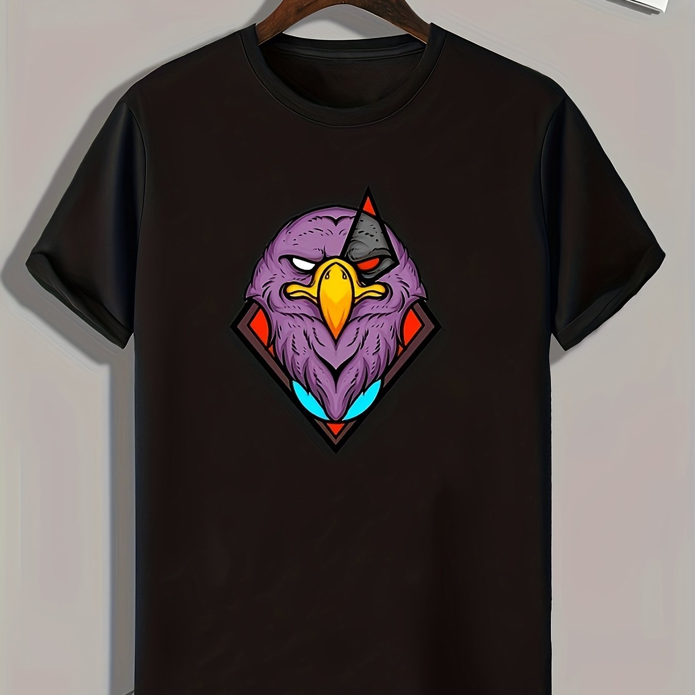 Eagle Head Print Men's Graphic T shirt Casual Comfy Tees For Summer
