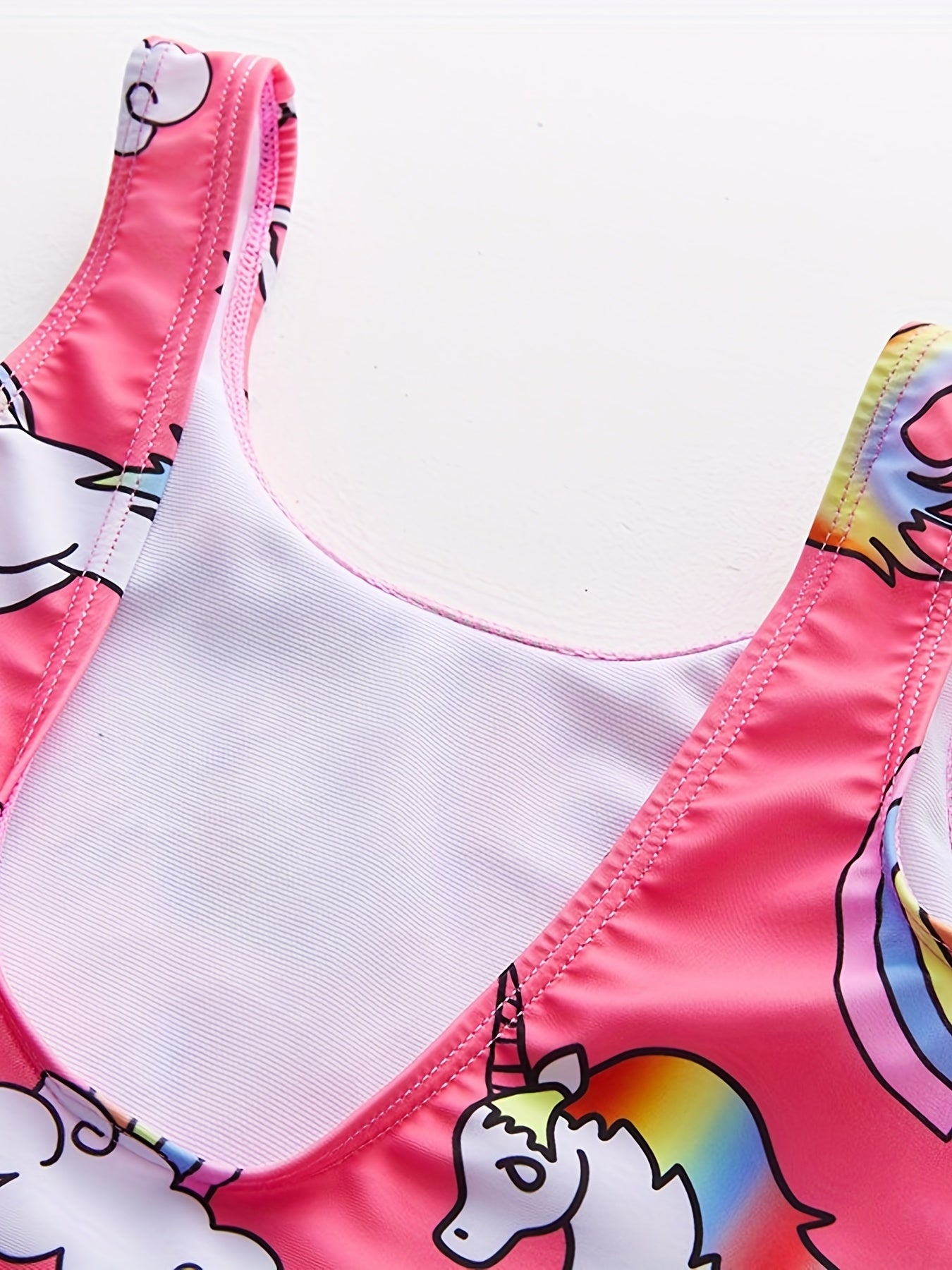 Girls Unicorn Print One Piece Tankini Swimsuit