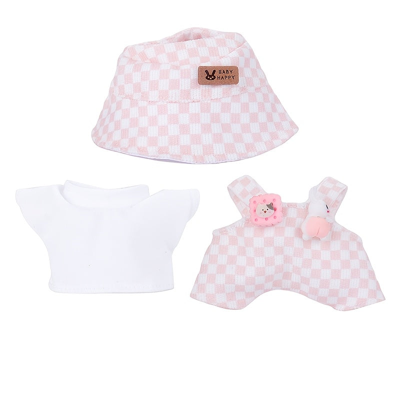 Doll Suspender Set with Hat, Coat, Pants